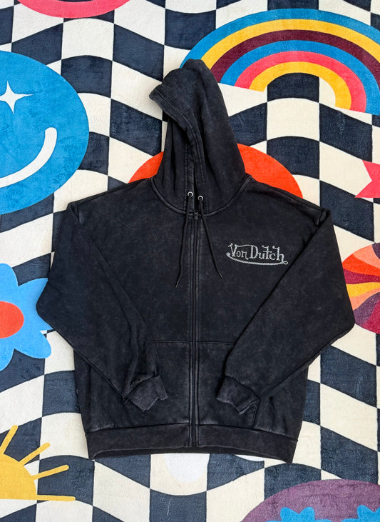 Von Dutch Distressed Black Cap