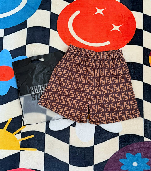 Bravest Studios Runner Shorts Fendi Print