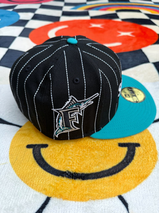 Supreme x New Era Miami Marlins Pinstripe 59FIFTY Fitted Cap