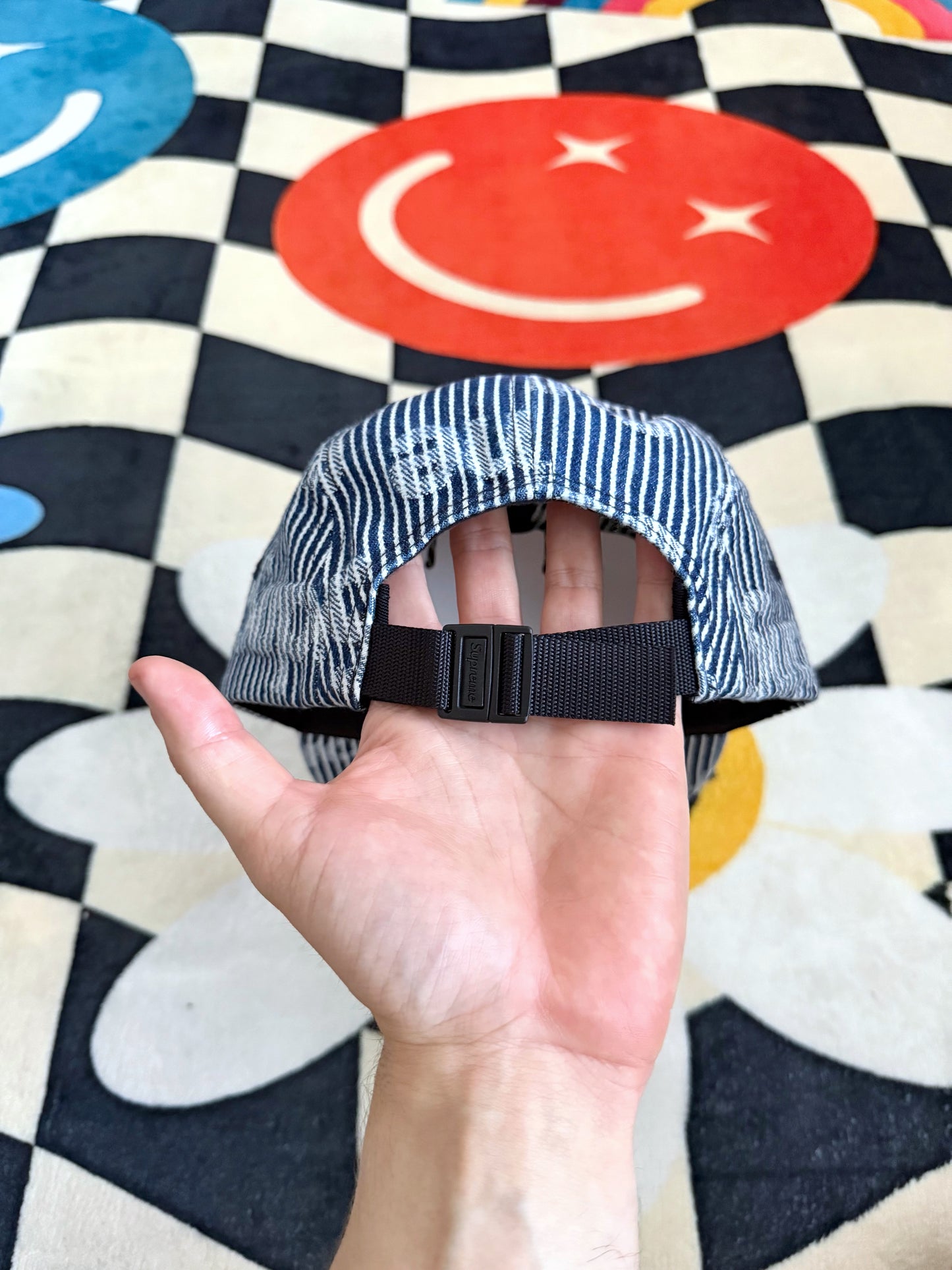 Supreme Denim Camp Cap – Stripe