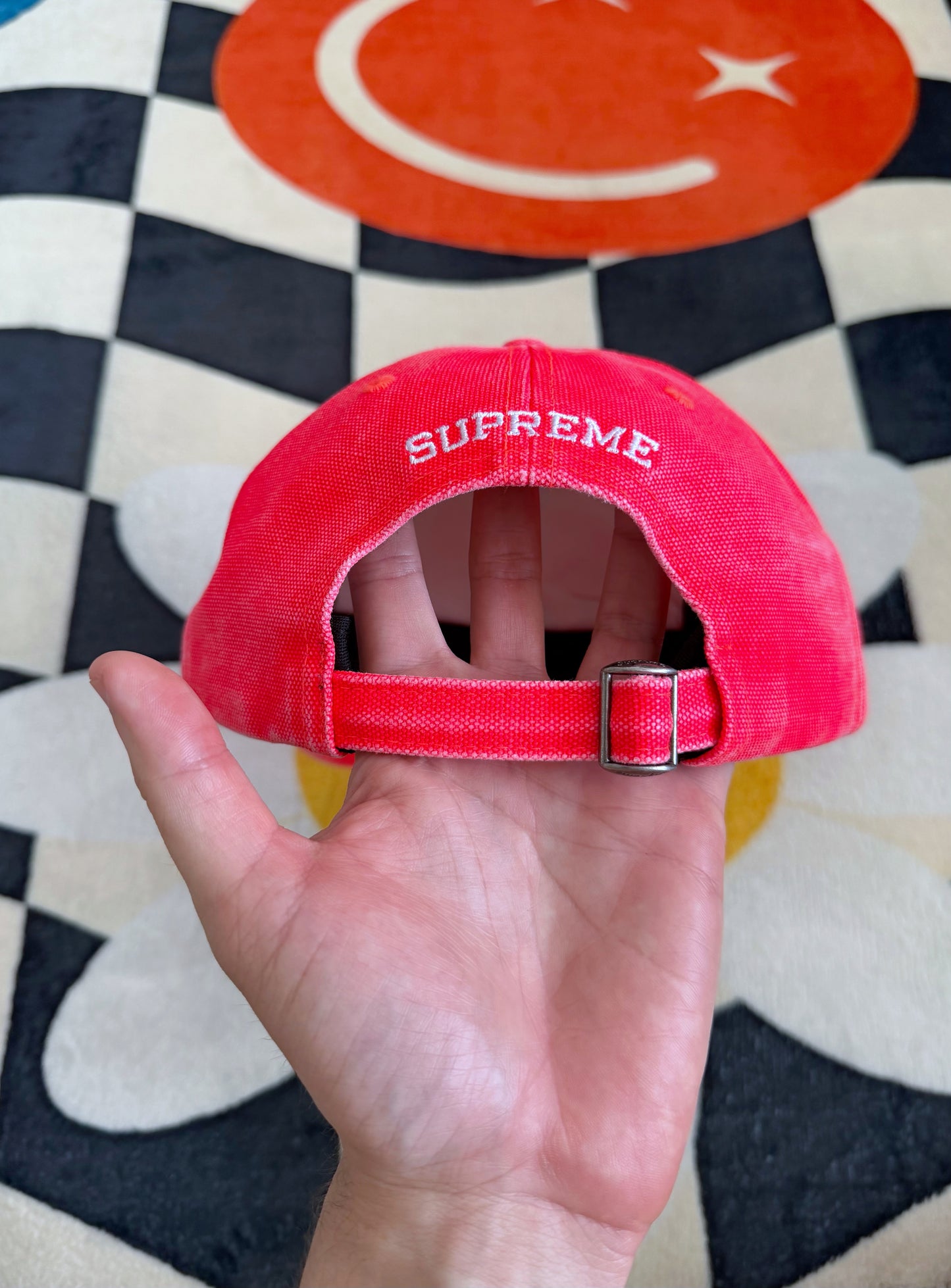 Supreme pigment coated canvas S logo – infrared