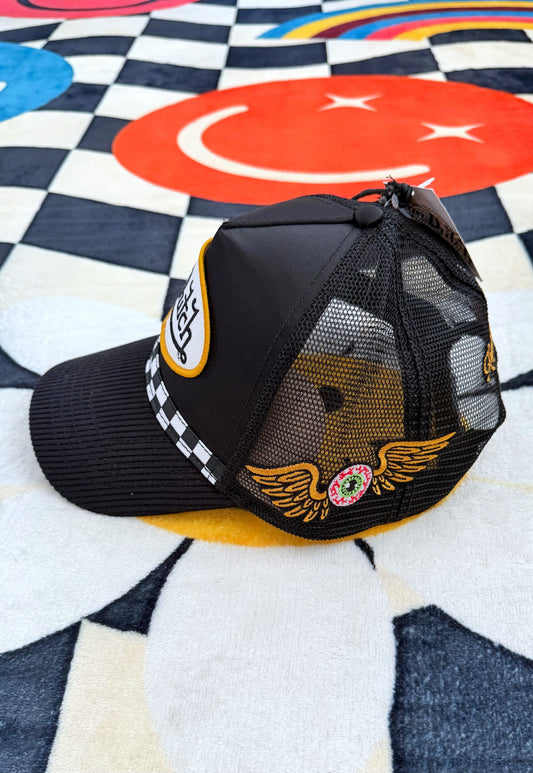Von Dutch Flight Check Trucker Hat – Black