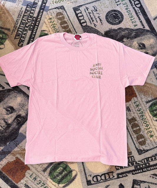 Anti Social Social Club White Picket Fence Tee – Pink