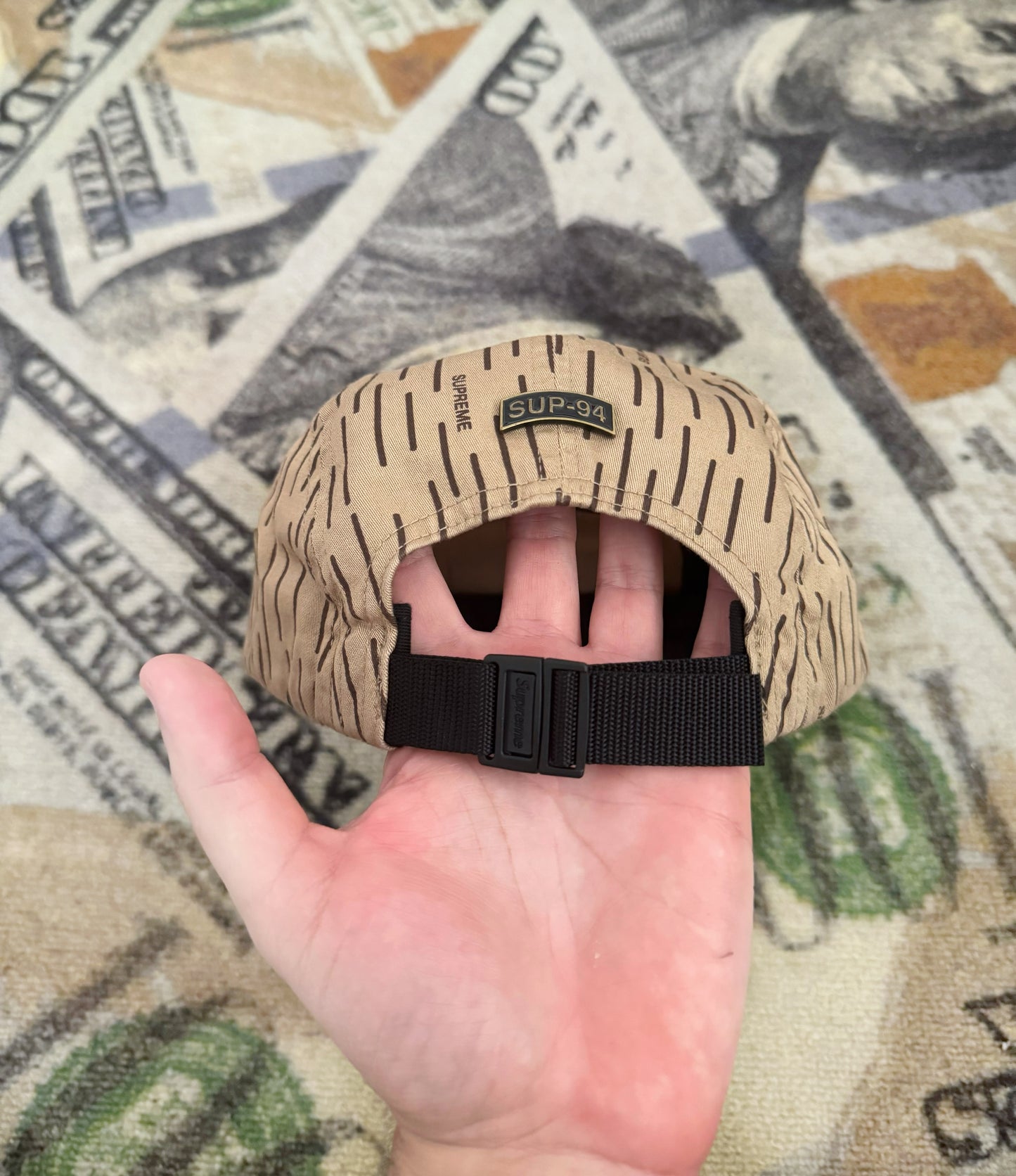 Supreme Military Camp Cap – Tan Raindrop