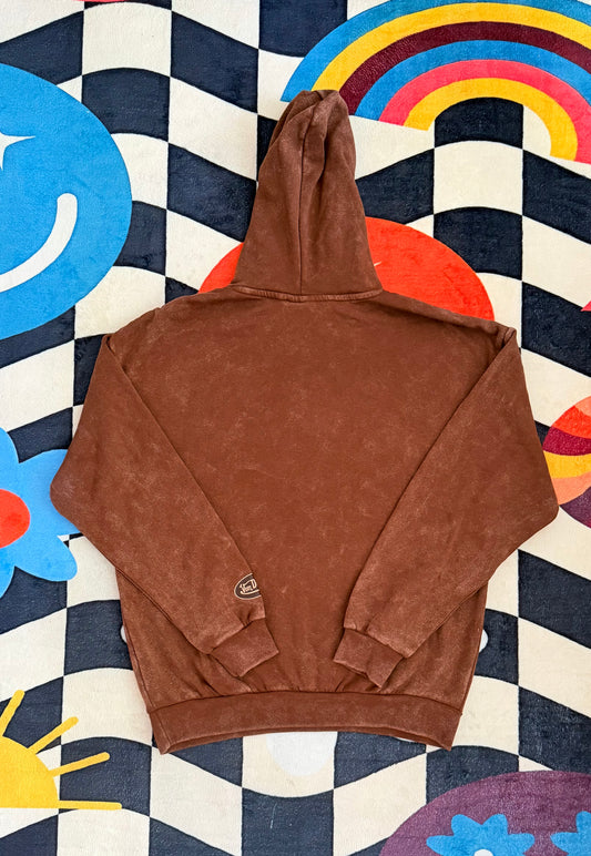 Von Dutch Logo Hoodie Brown