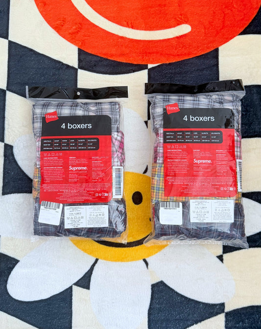 Supreme x Hanes Plaid Boxers (4 Pack) – Multicolor
