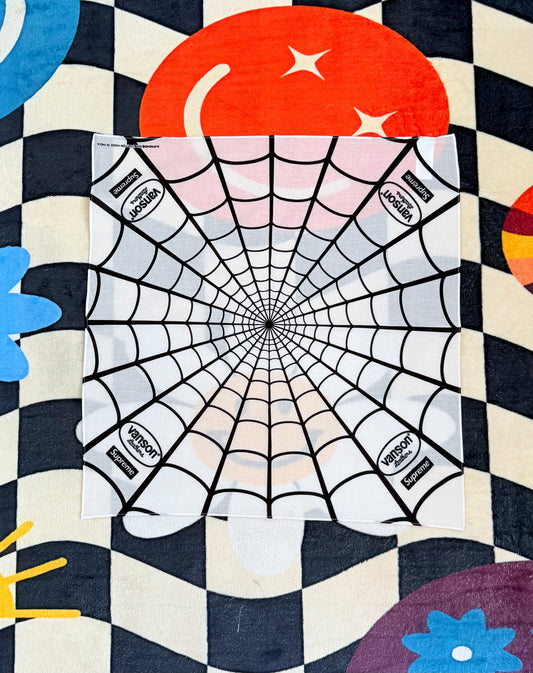 Supreme x Vanson Leathers Spider-Man Bandana White