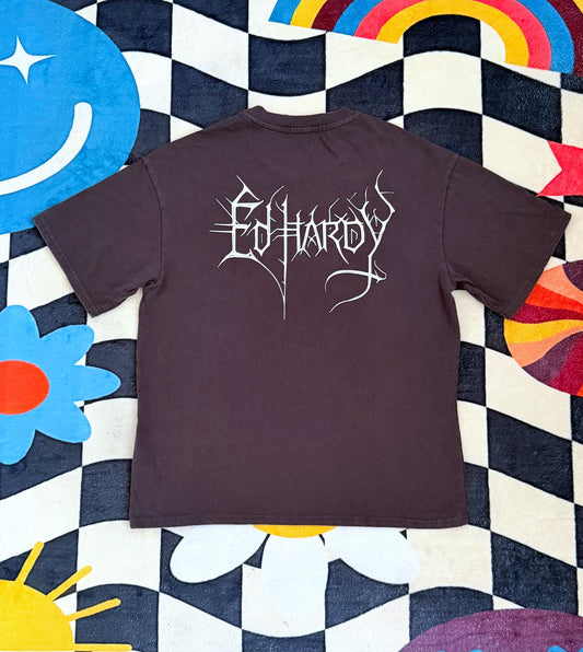 Ed Hardy Cross Skulls Boxy Tee