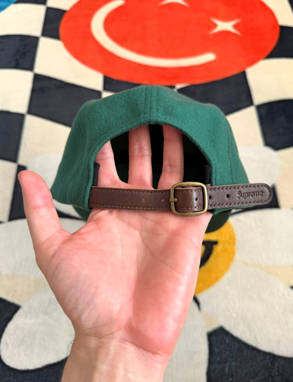 Supreme wool camp cap – green
