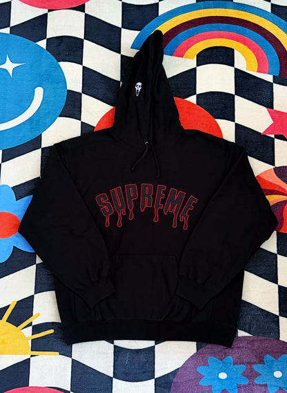 SUPREME GHOSTFACE ARC HOODED SWEATSHIRT BLACK