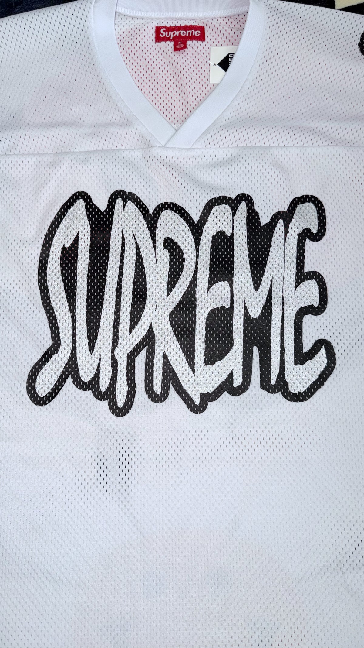 Supreme Reflective Football Jersey – White