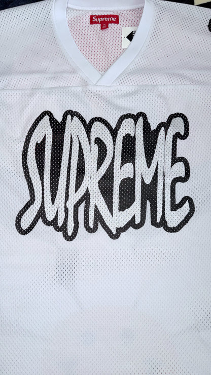 Supreme Reflective Football Jersey – White