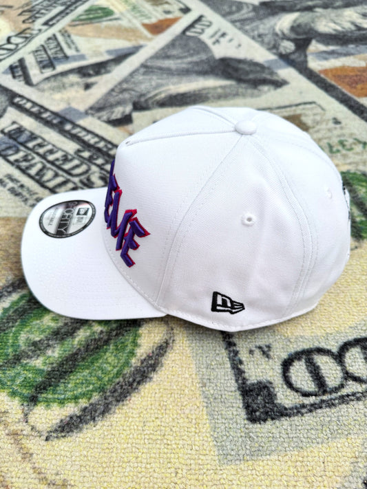Supreme Sharp Spellout Adjustable New Era Cap – White