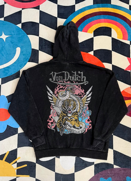 Von Dutch Distressed Black Cap