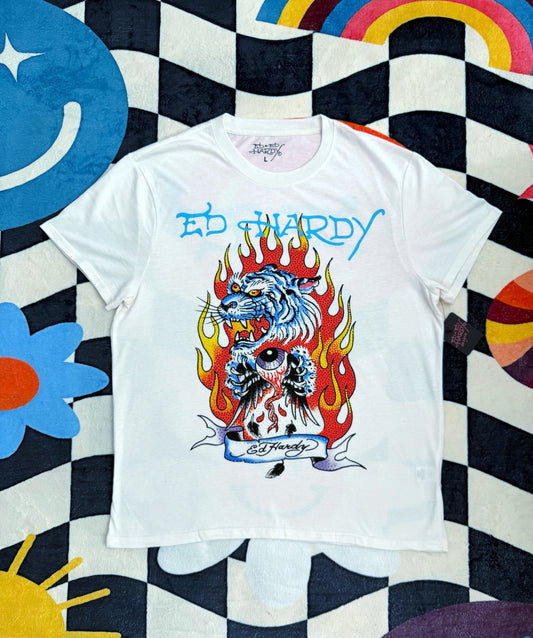 Christian Audigier x Ed Hardy Vintage T-Shirt White