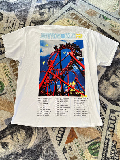 Travis Scott Astroworld Roller Coaster Tee – White