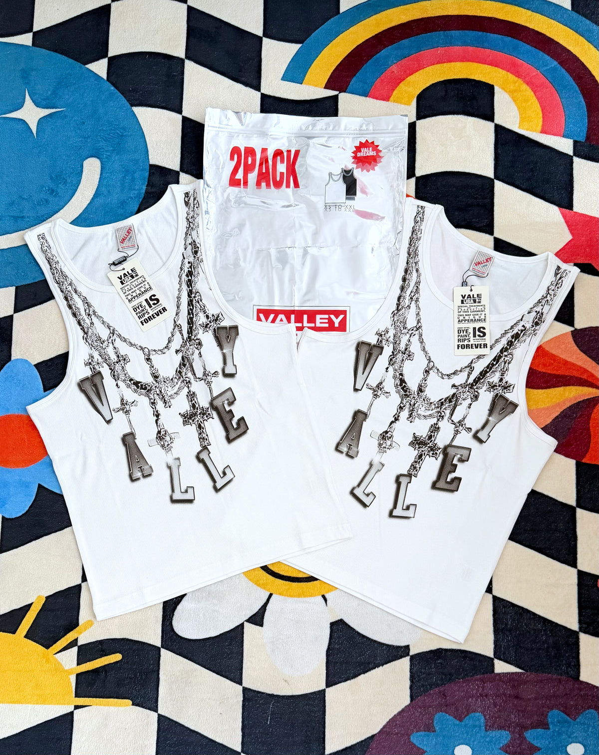 Vale Chain Tank Top Pack x 2