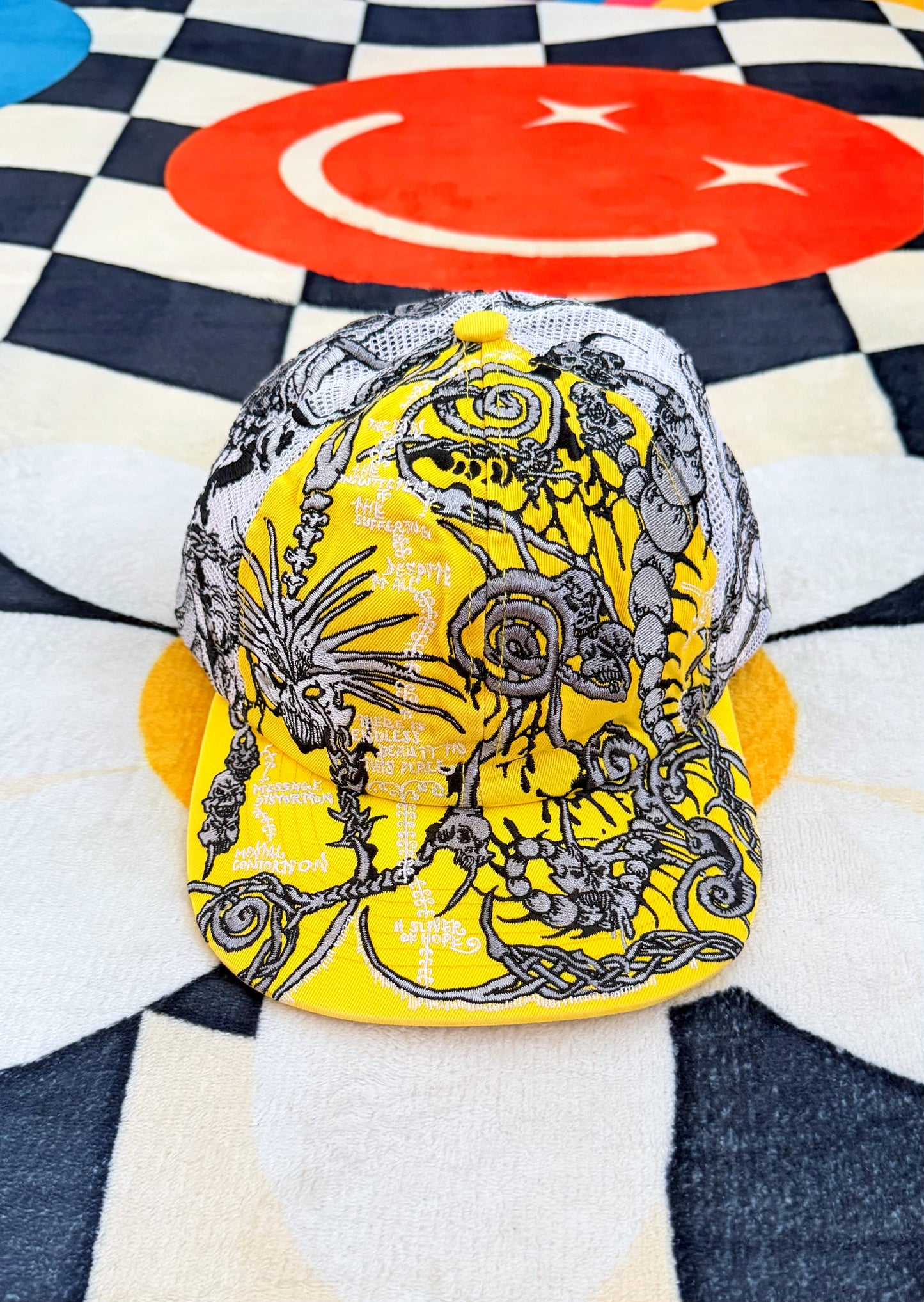Supreme Wombat Embroidered Mesh Back 6-Panel Yellow