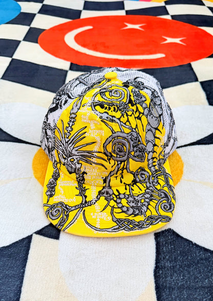 Supreme Wombat Embroidered Mesh Back 6-Panel Yellow