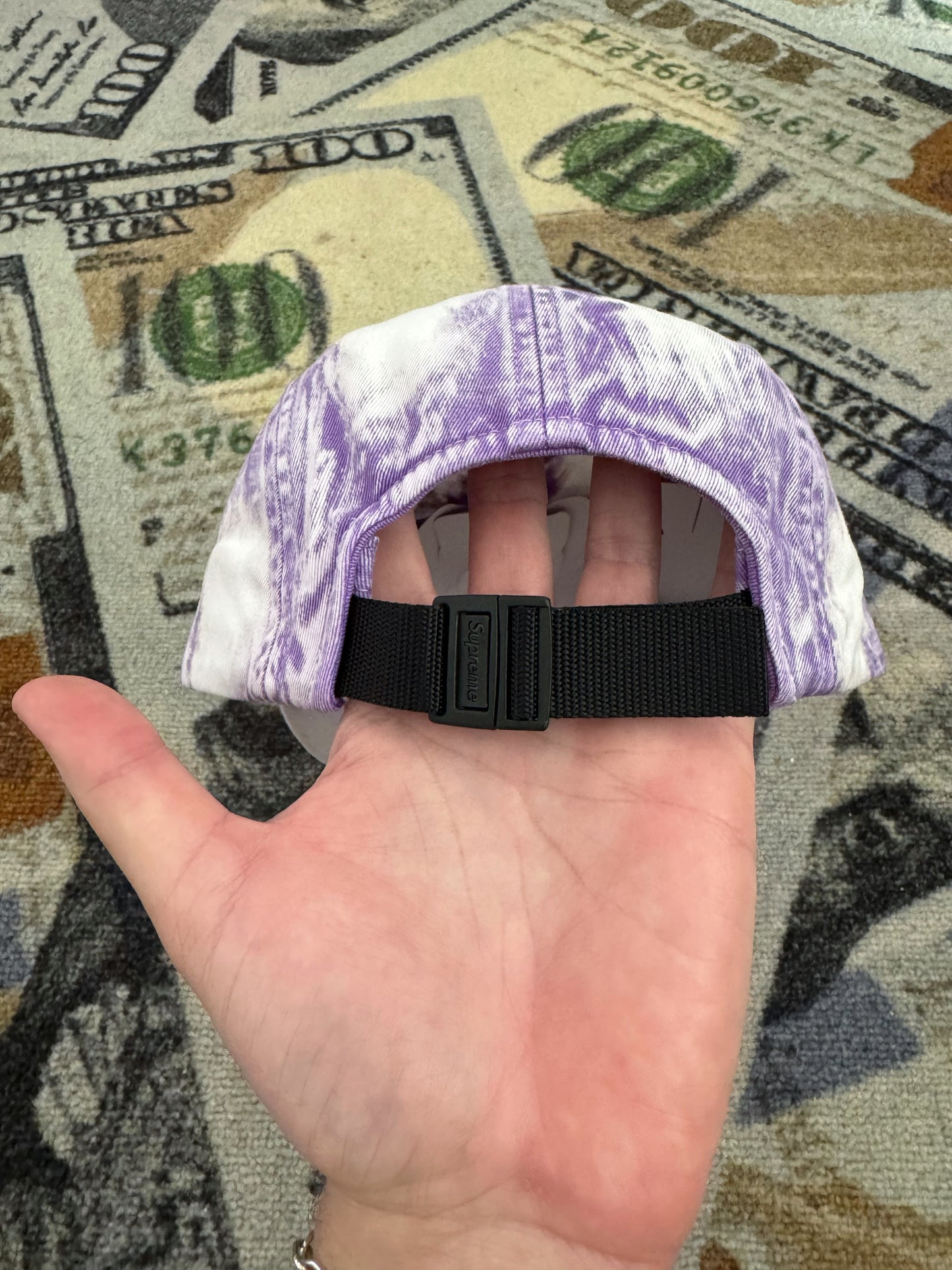 Supreme Bleached Chino Camp Cap – Purple