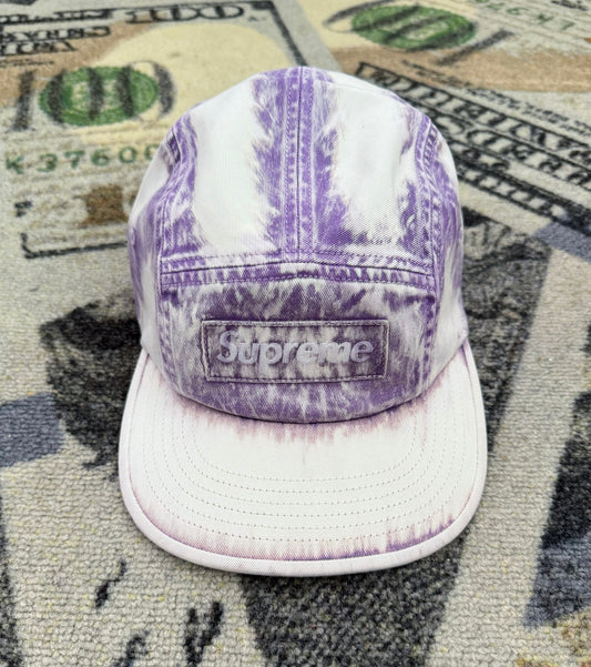 Supreme Bleached Chino Camp Cap – Purple