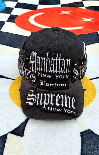 Supreme City Patches 6-Panel Hat Black Camo – SS26