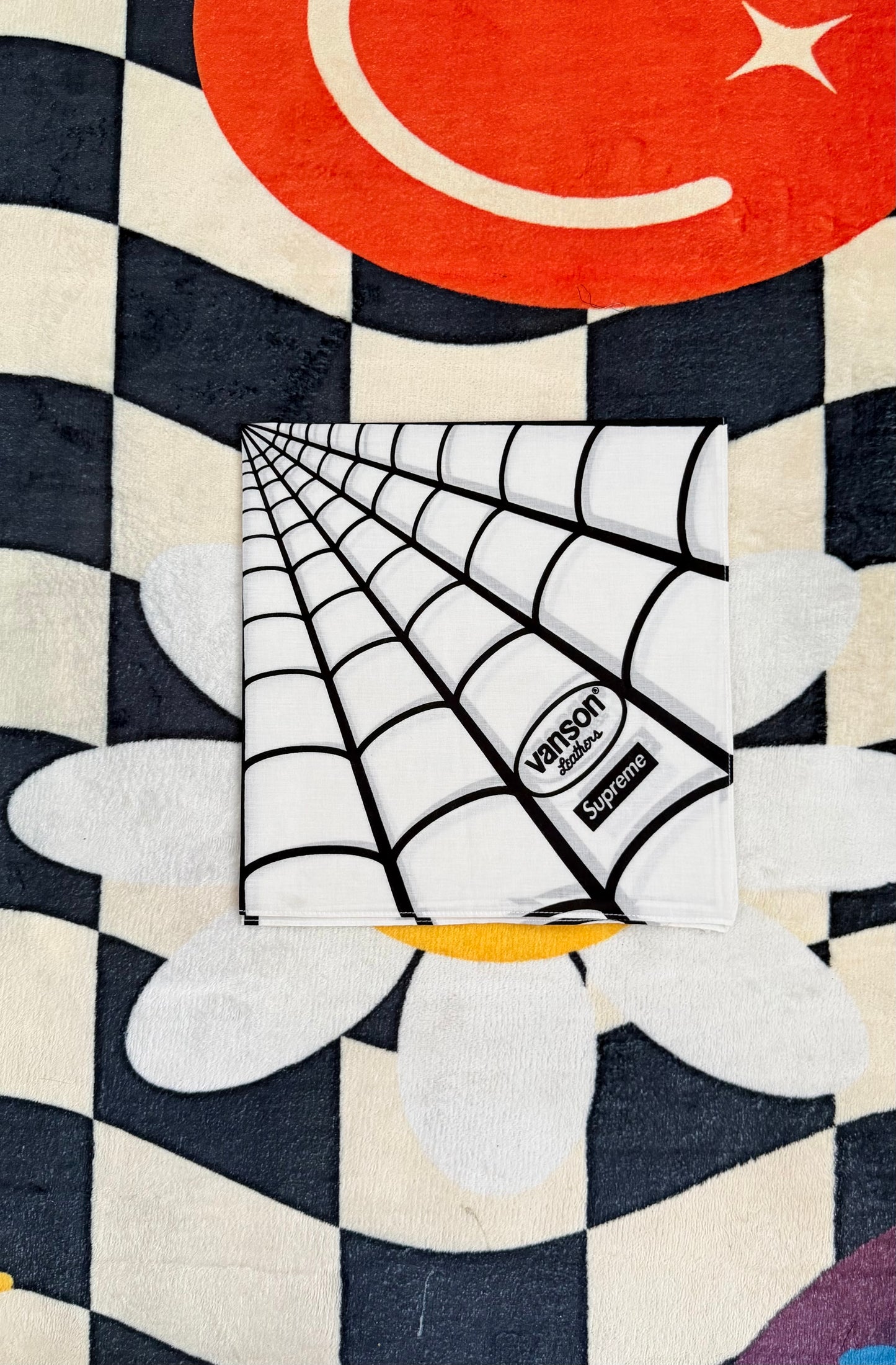 Supreme x Vanson Leathers Spider-Man Bandana White
