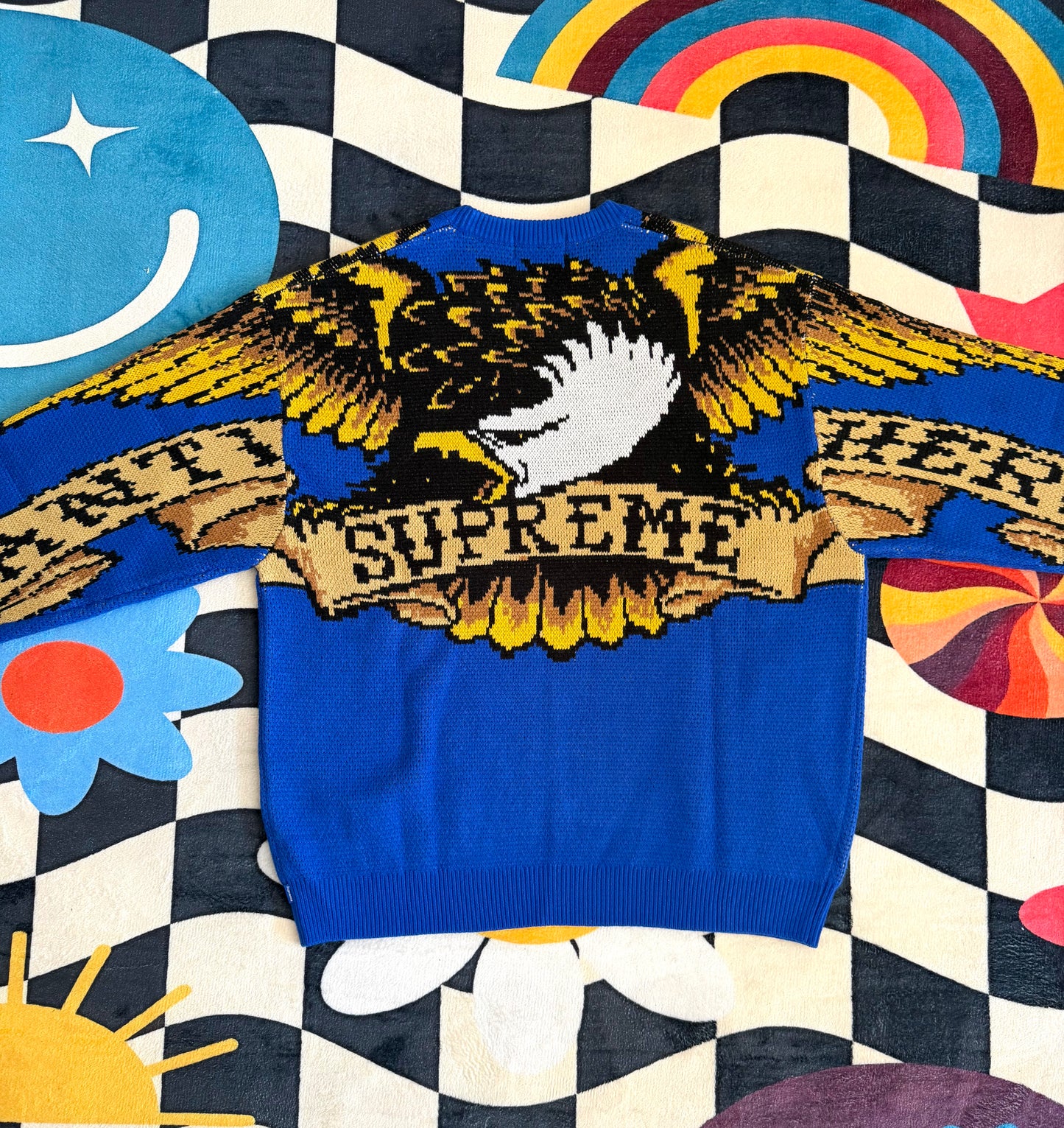 Antihero eagle sweater blue