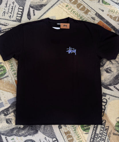 Stussy Checker Stock Tee – Black