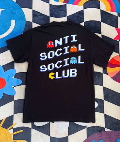 Anti Social Social Club x Pac-Man Pixel Tee – Black
