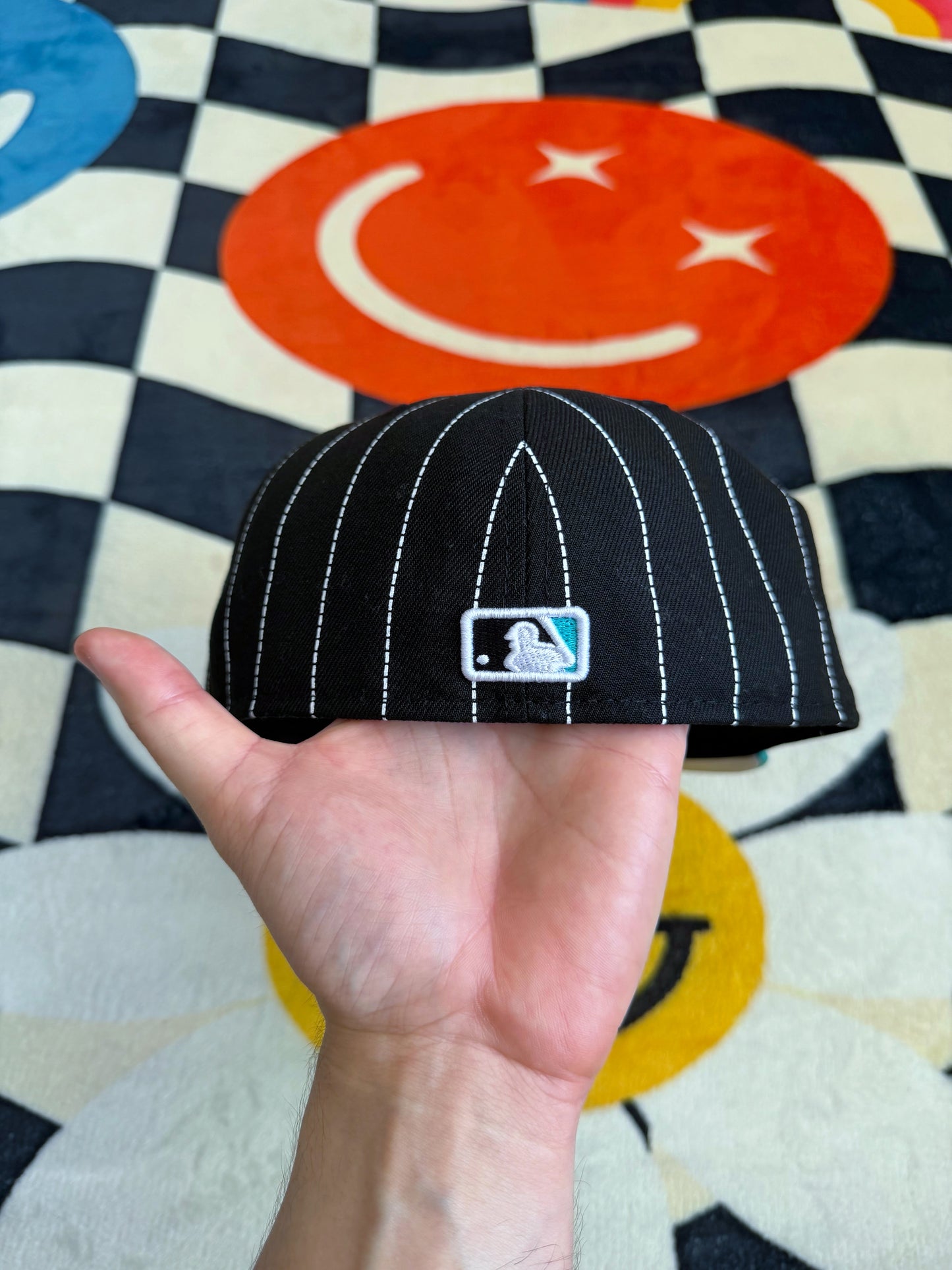 Supreme x New Era Miami Marlins Pinstripe 59FIFTY Fitted Cap