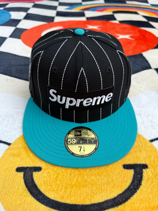 Supreme x New Era Miami Marlins Pinstripe 59FIFTY Fitted Cap