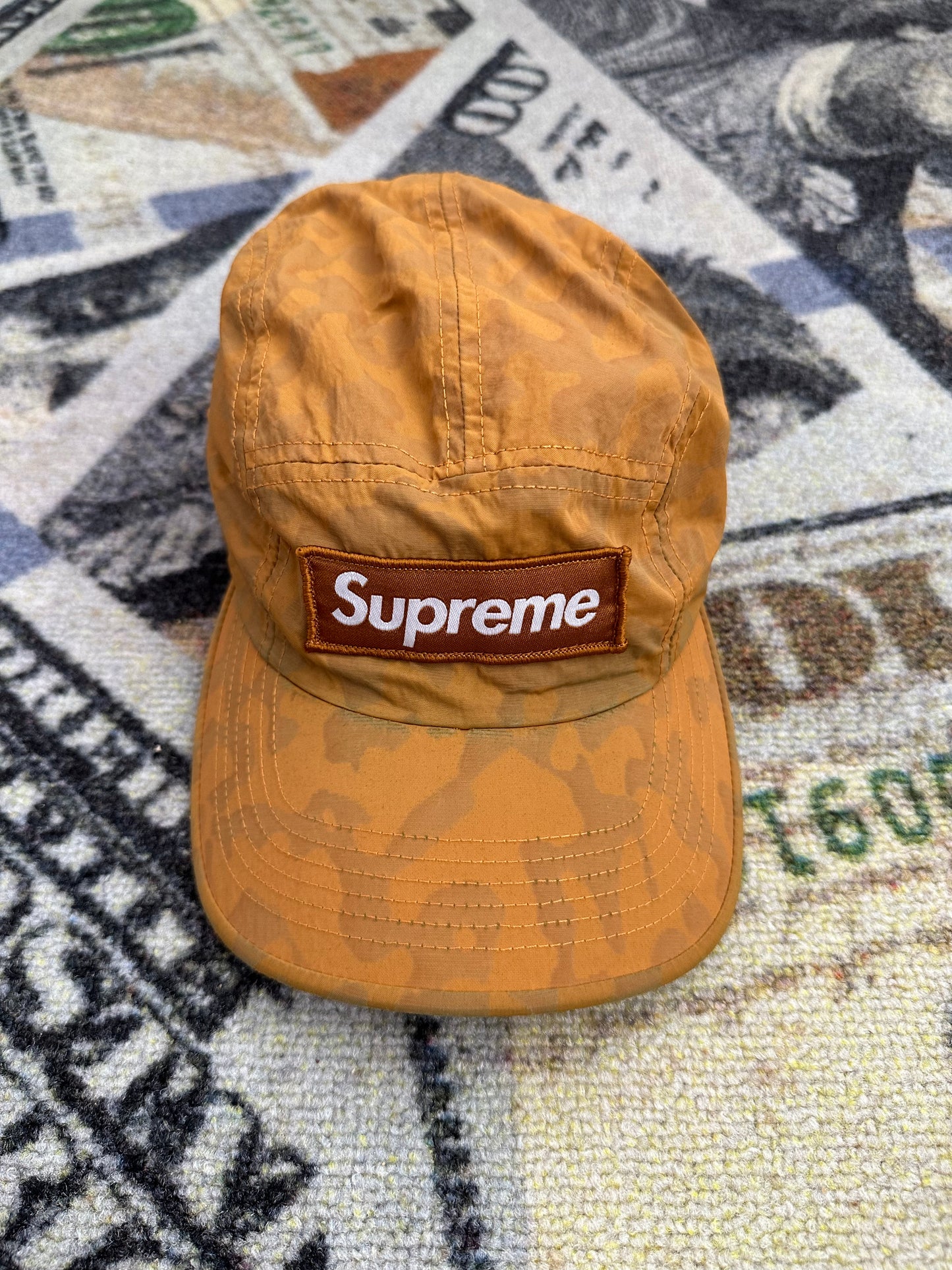 Supreme Overdyed Camo Nylon Camp Cap