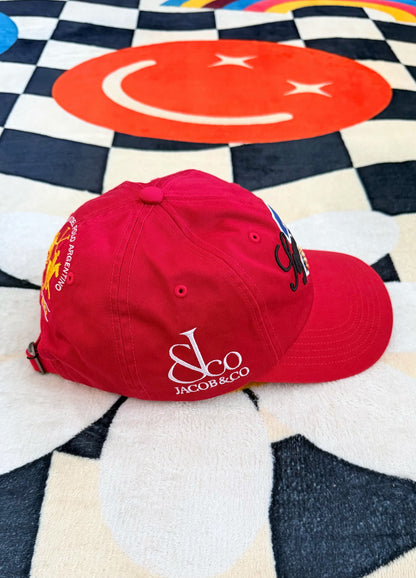 Supreme x La Martina x Jacob & Co.  6-Panel Red