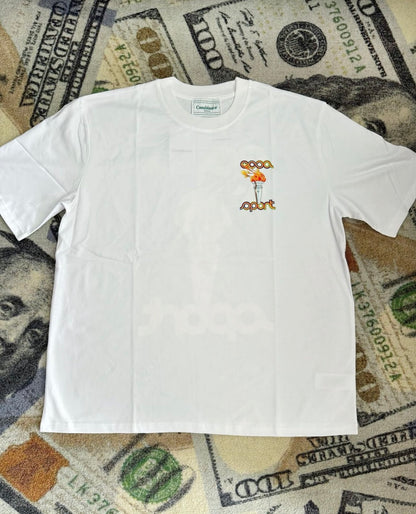 Casablanca La Femme Printed T-Shirt – White