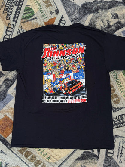 Big Johnson Racing Graphic T-Shirt – Black