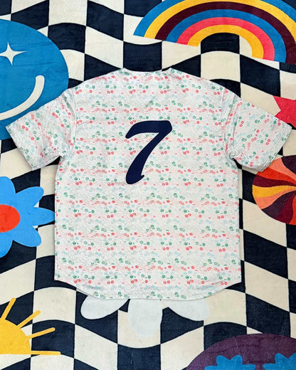 Supreme Floral Jacquard Baseball Jersey – White