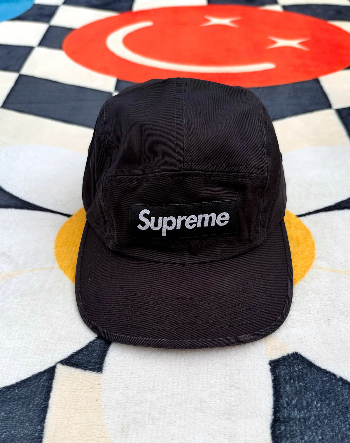 Supreme Washed Chino Twill Camp Cap – Black