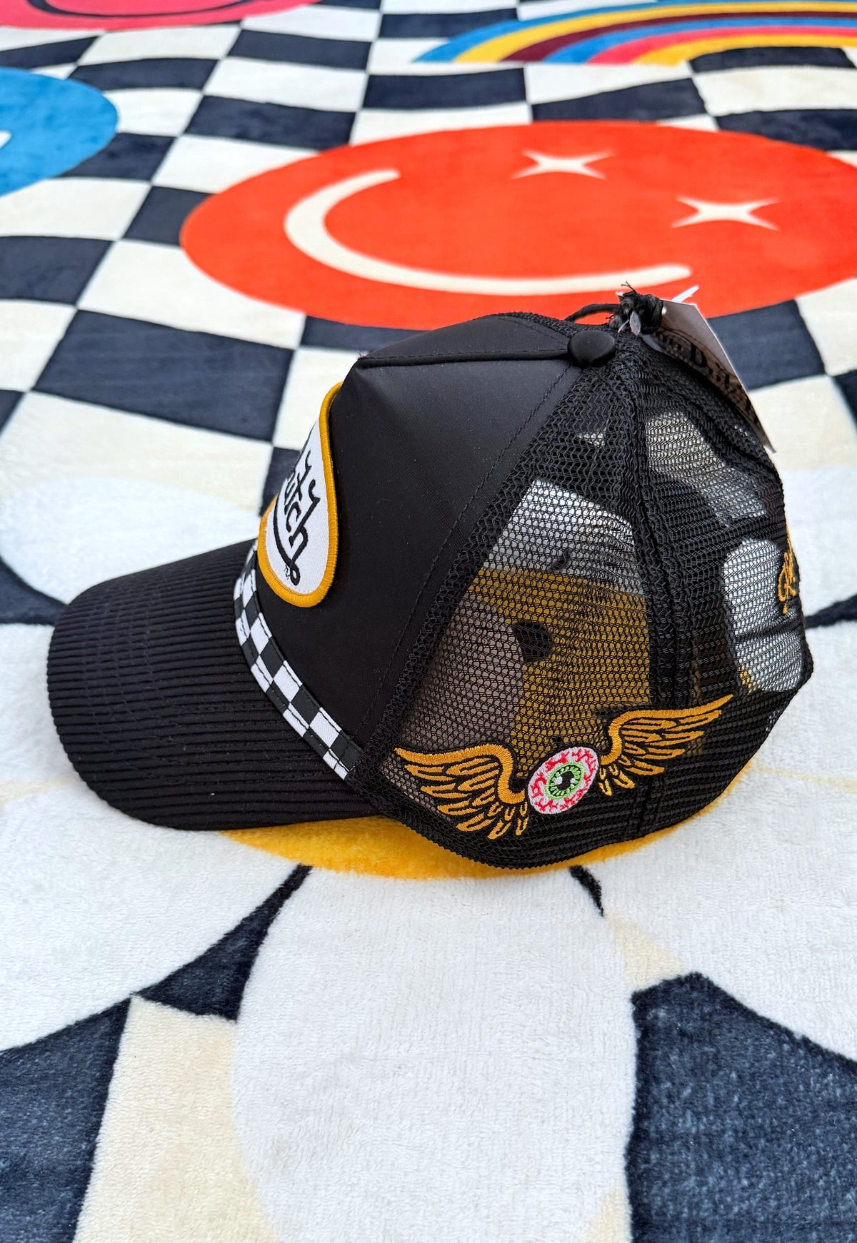 Von Dutch Flight Check Trucker Hat – Black