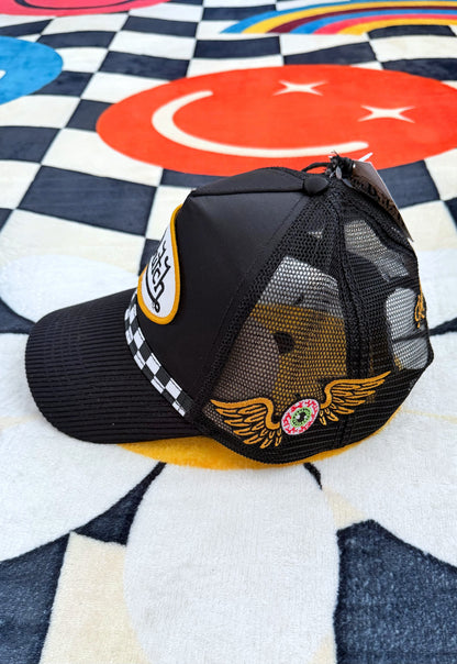 Von Dutch Flight Check Trucker Hat – Black