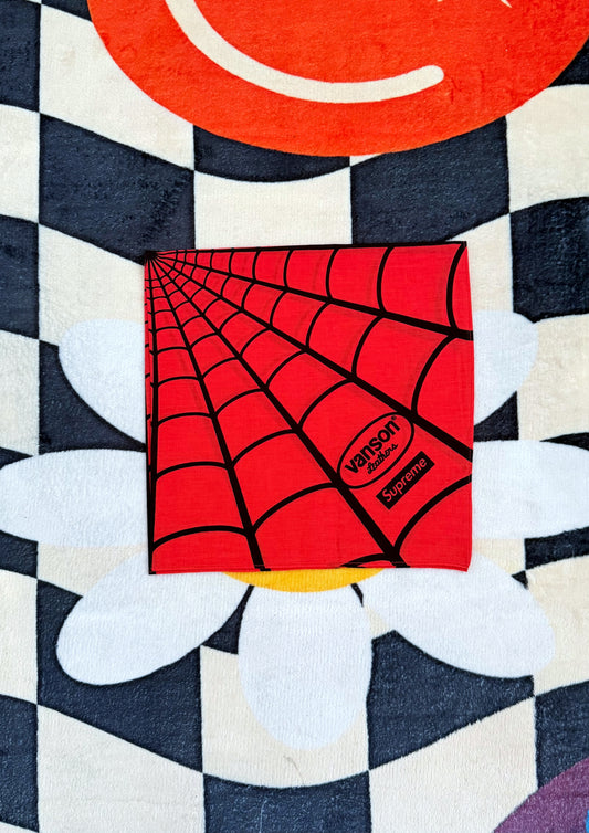 Supreme x Vanson Leathers Spider-Man Bandana Red