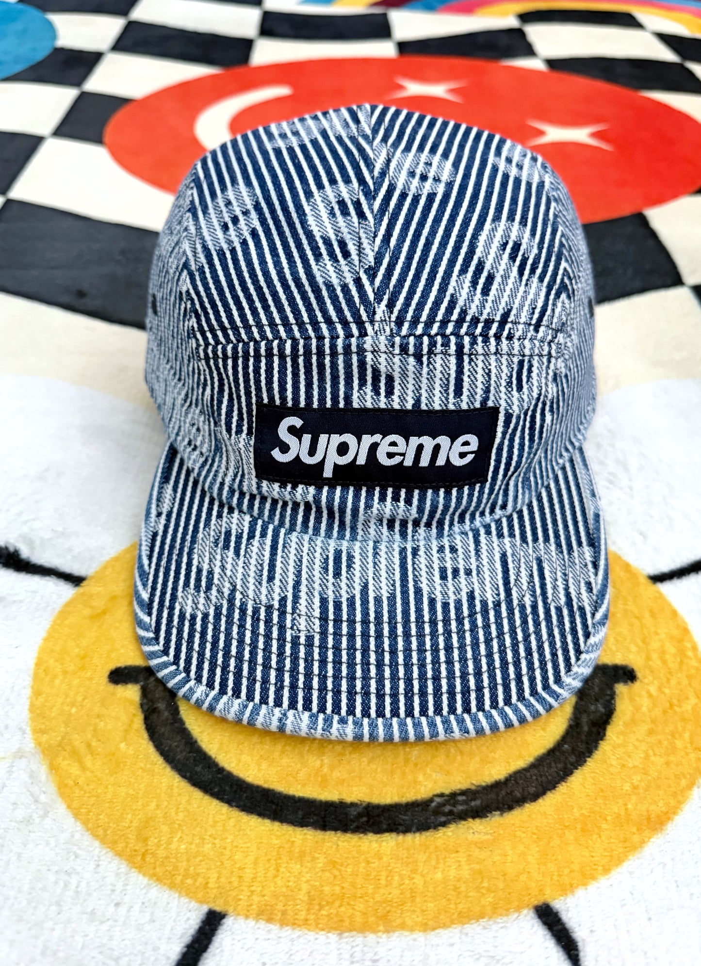 Supreme Denim Camp Cap – Stripe
