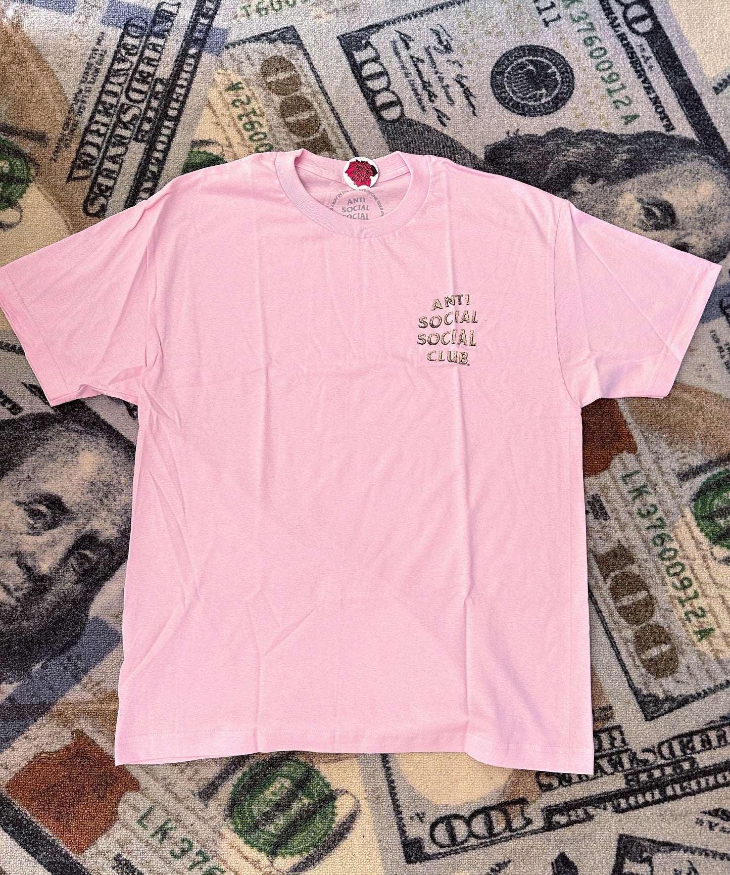 Anti Social Social Club White Picket Fence Tee – Pink