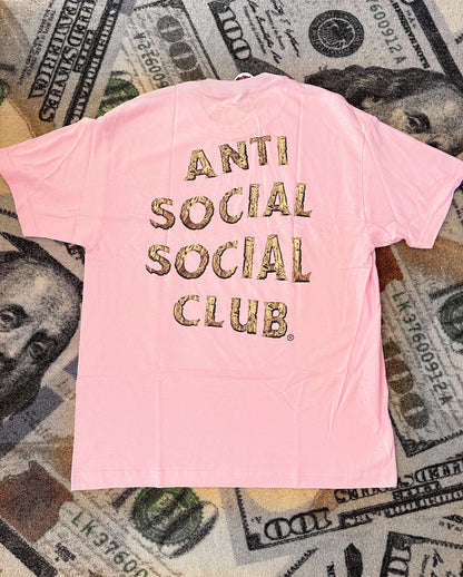 Anti Social Social Club White Picket Fence Tee – Pink