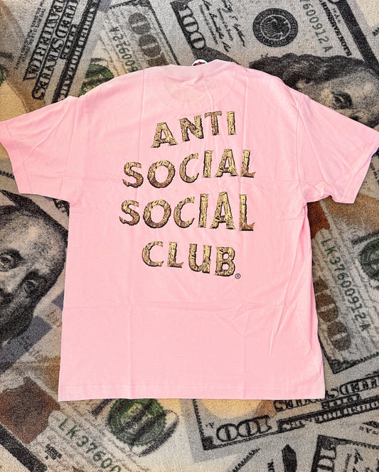 Anti Social Social Club White Picket Fence Tee – Pink