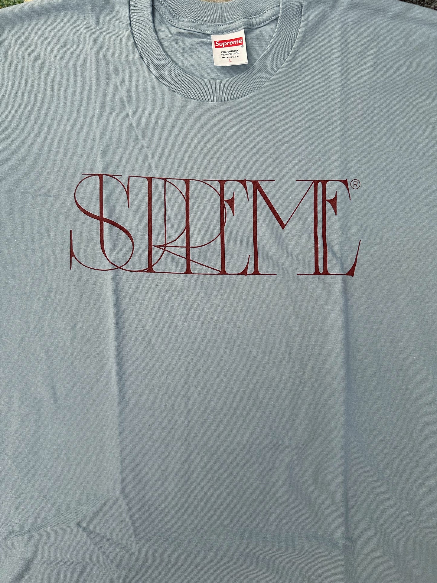 Supreme Trademark Tee – Dusty Blue