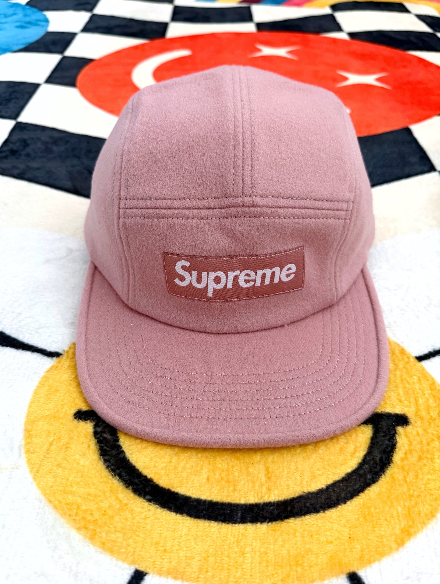 Supreme Wool Camp Cap Pink