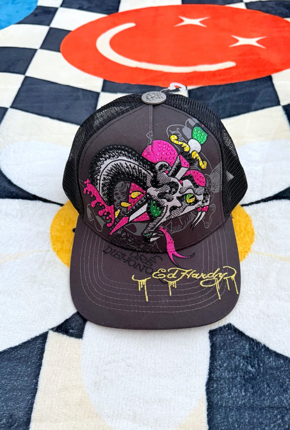 Ed Hardy Rhinestone Dagger Snake Hat