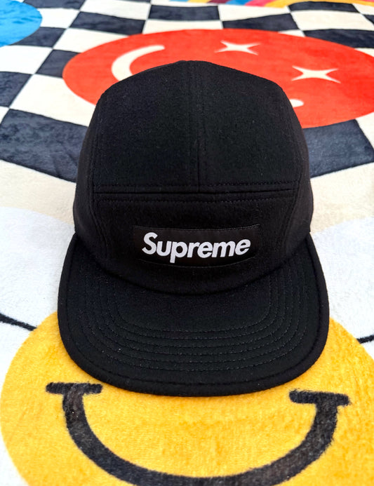 Supreme Wool Camp Cap Black