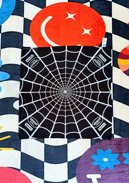 Supreme x Vanson Leathers Spider-Man Bandana Black